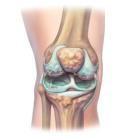 Destrucción de las articulaciones con el desarrollo de la osteocondosis